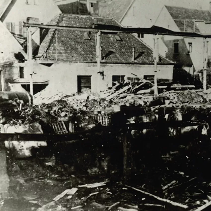 Destroyed plant in Stuttgart-Untertürkheim