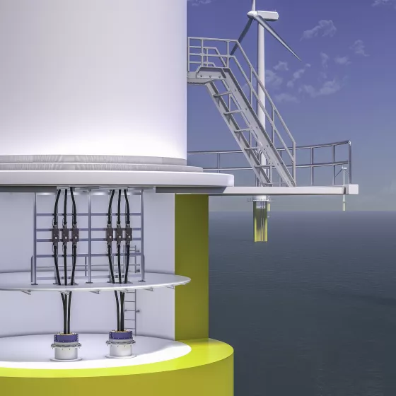 Das Seanex Anschluss-System bietet viele Vorteile bei der Installation und im dauerhaften Betrieb der 66-kV-InterArray-Verkabelung