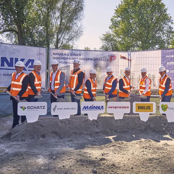 Spatenstich PFISTERER HVDC Qualifizierungszentrum