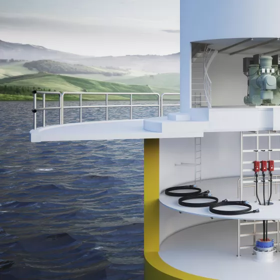 PFISTERER Offshore Windpark im Querschnitt